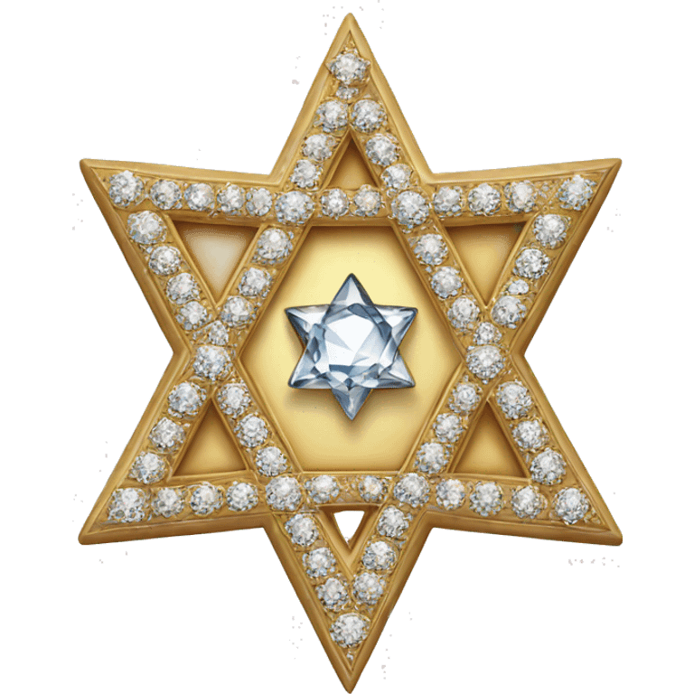 Star of david with diamonds  emoji