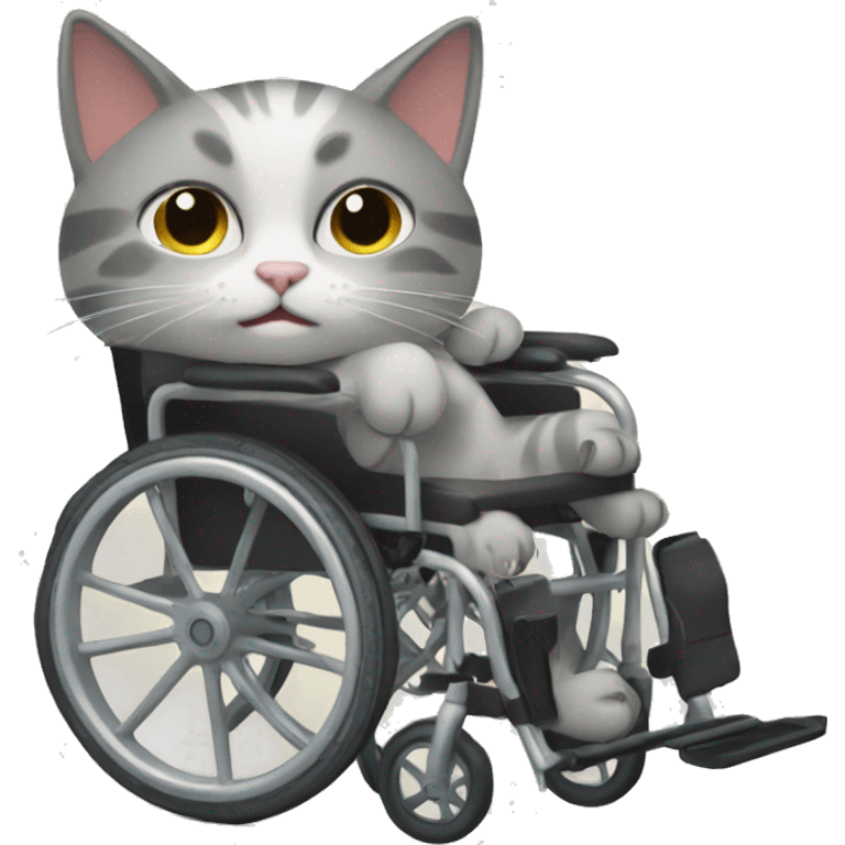 cat on a wheelchair emoji