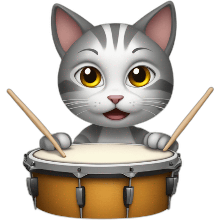 cat drumming emoji