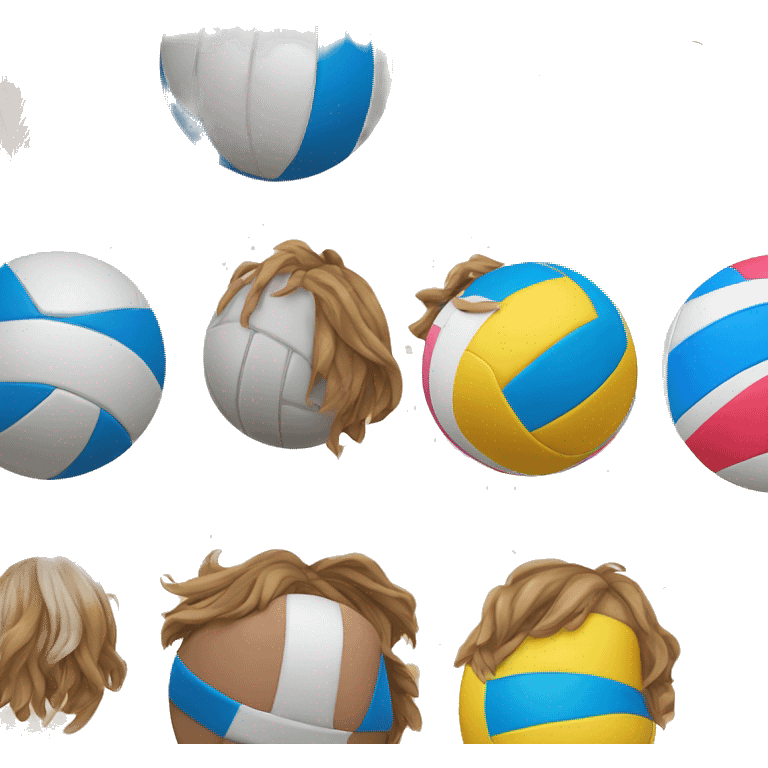 Girls in Bikini playing Beachvolleyball  emoji