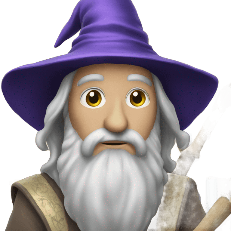 A wizard painting emoji