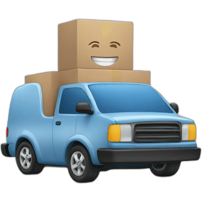 blue car delivery emoji