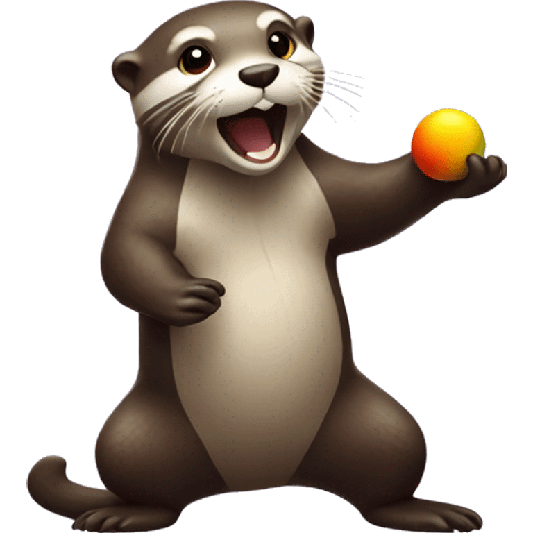 Otter juggling  emoji