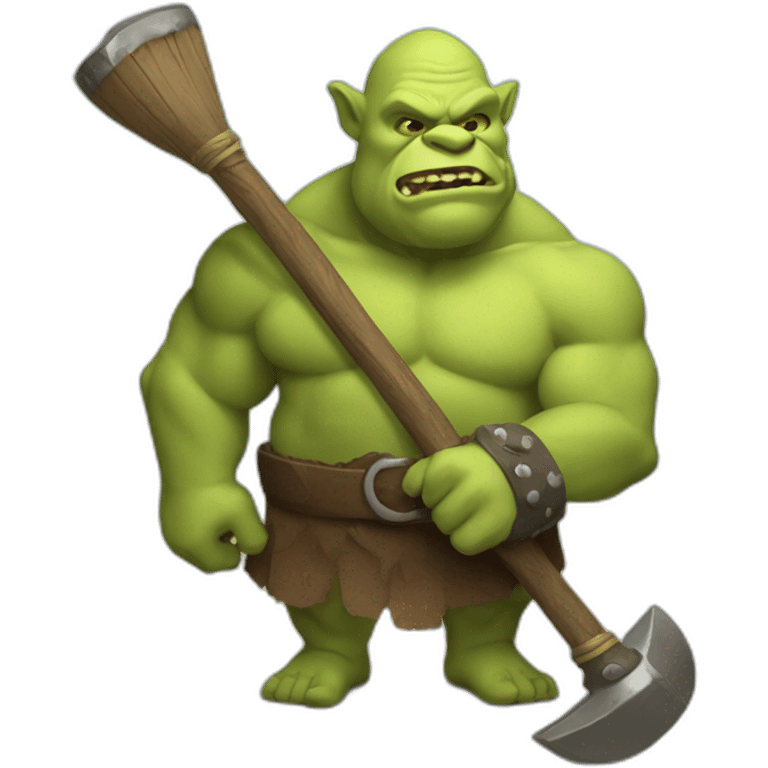 Ogre with club emoji