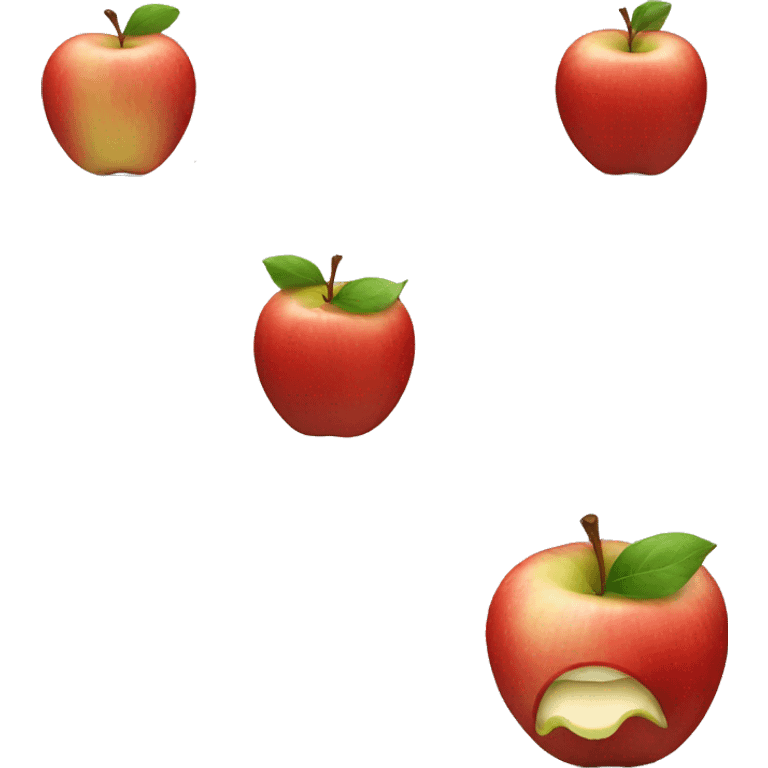 An Apple eating an apple emoji