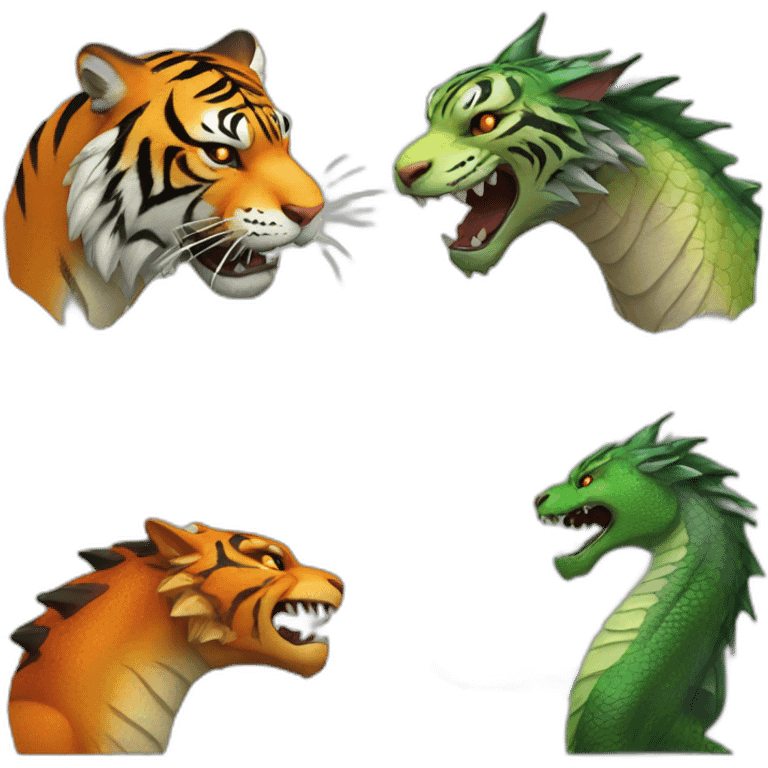 tiger vs dragon emoji