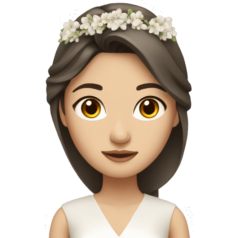 asian bride with light eyes and brown-light hair  emoji