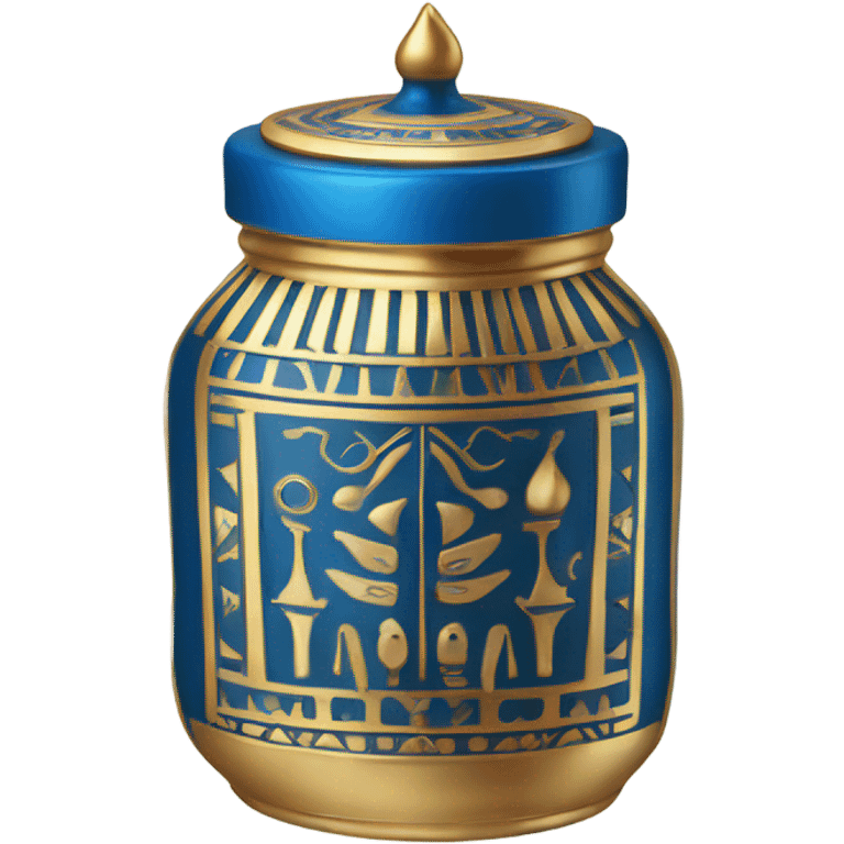 flame on jar egypt gold white blue  emoji