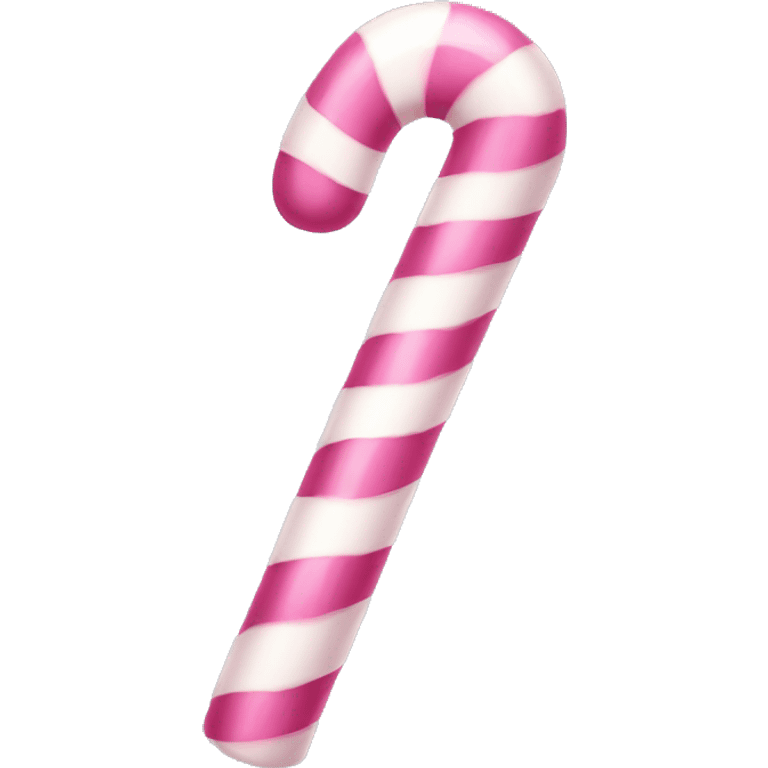 Pink and white candy cane emoji