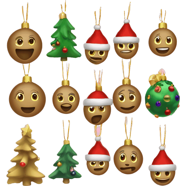 Múltiple Christmas Ornaments  emoji