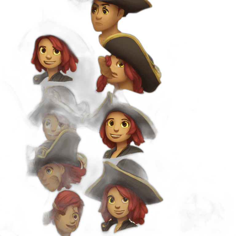 Anne Bonny In a pirate hat emoji