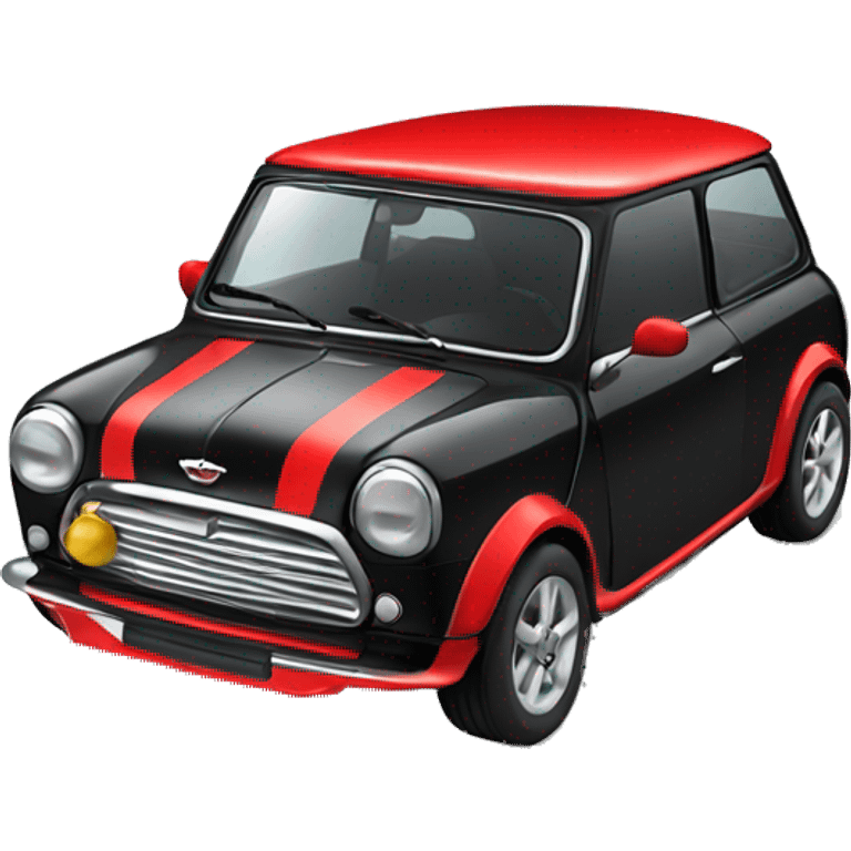 All red mini cooper car emoji