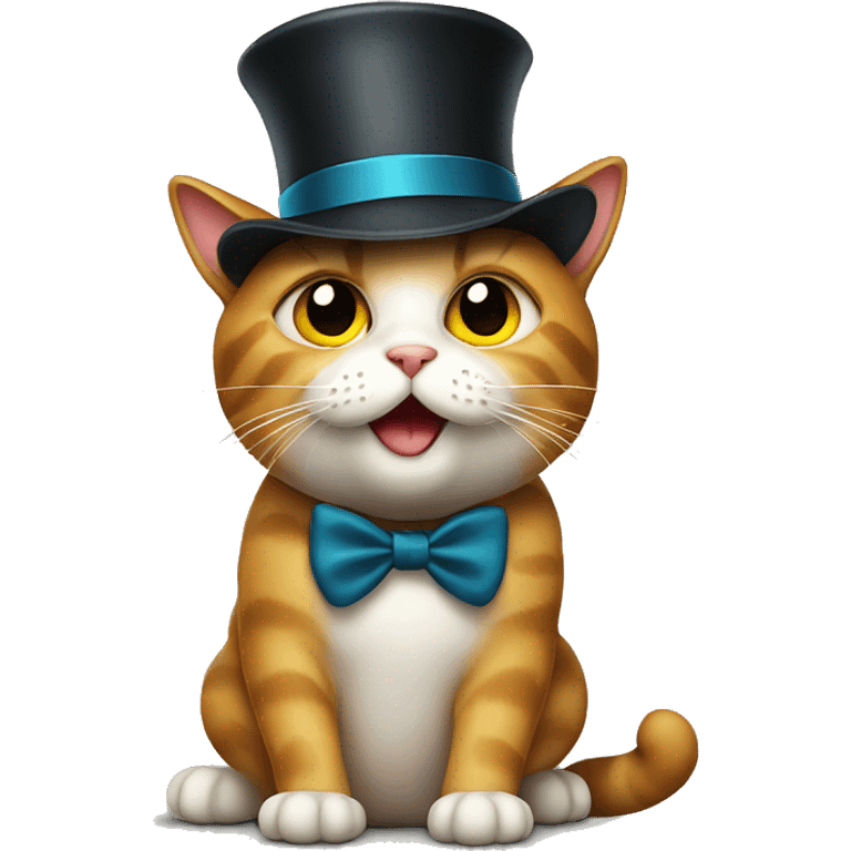 Cat with tophat emoji