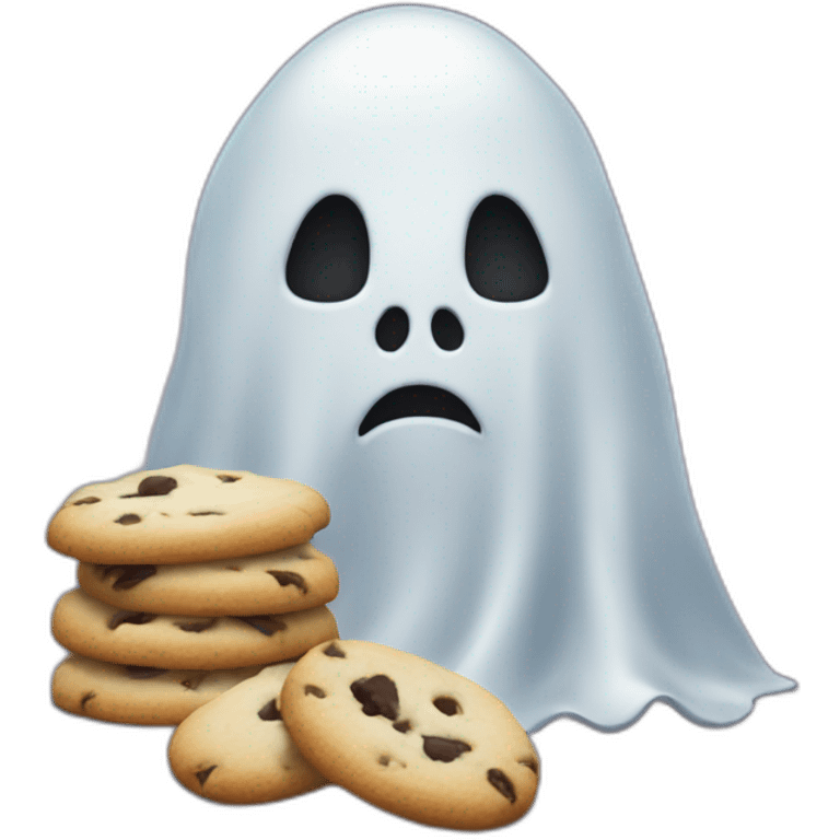 a good ghost with cookies emoji