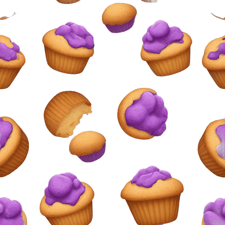 purple food with muffins emoji