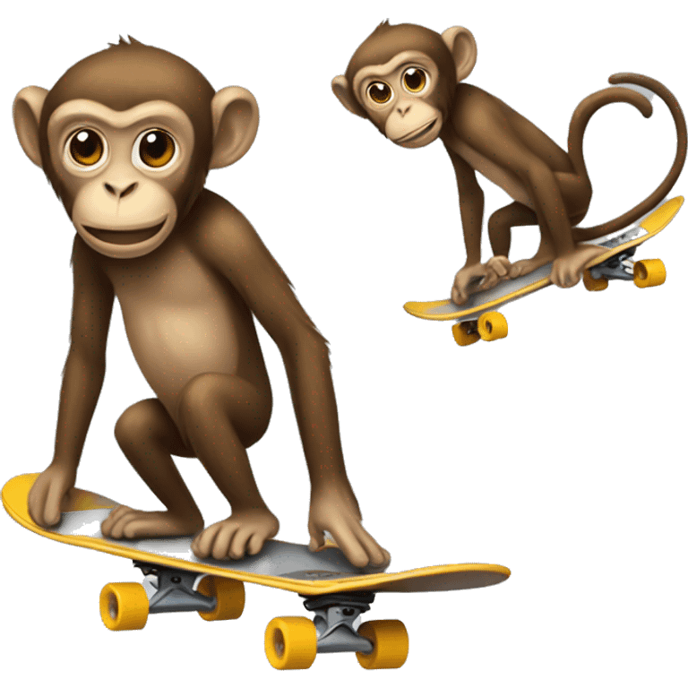 Monkey on skateboard  emoji