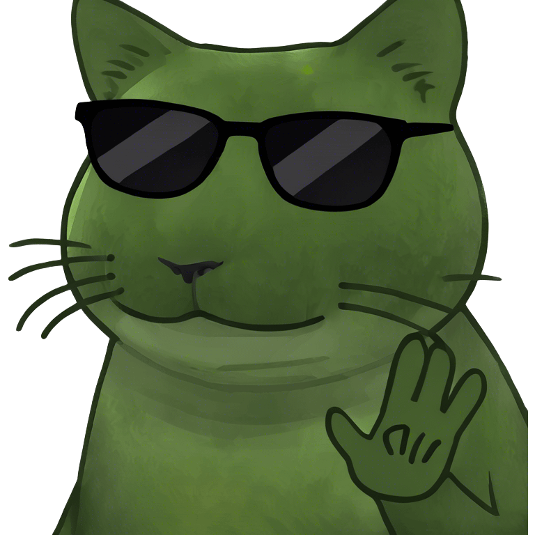 Cat with sunglasses emoji