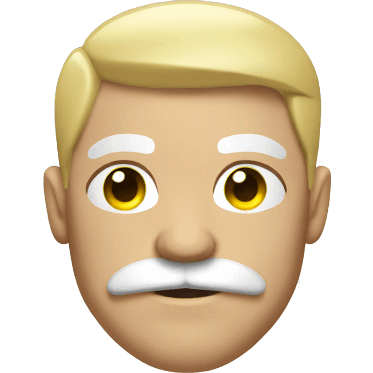 White Bodybuilder with a moustache  emoji