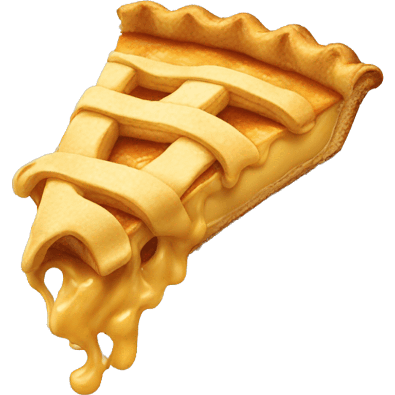 A golden pie emoji