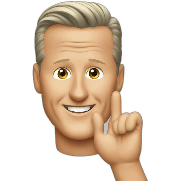 Michael Schumacher waving emoji