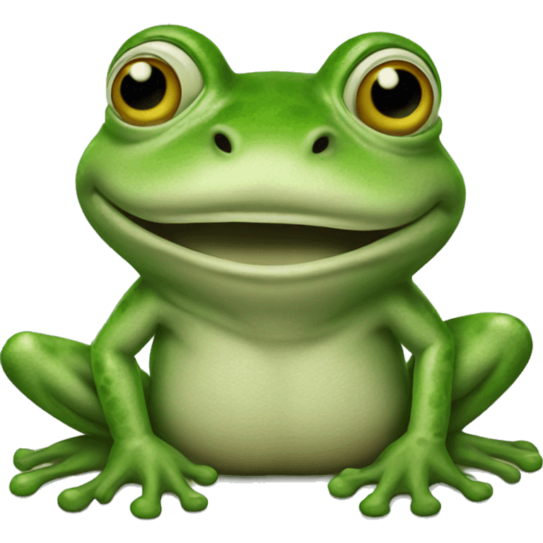 Stoned frog emoji