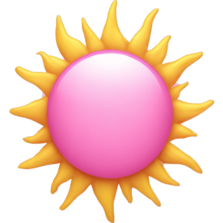 Pink sun emoji