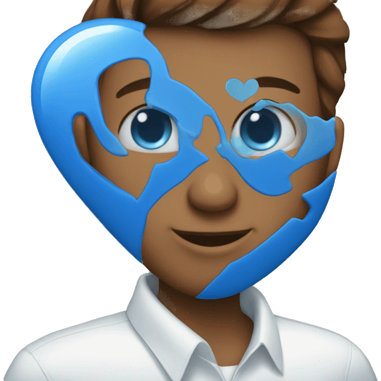 Blue heart with name "Vasu" emoji