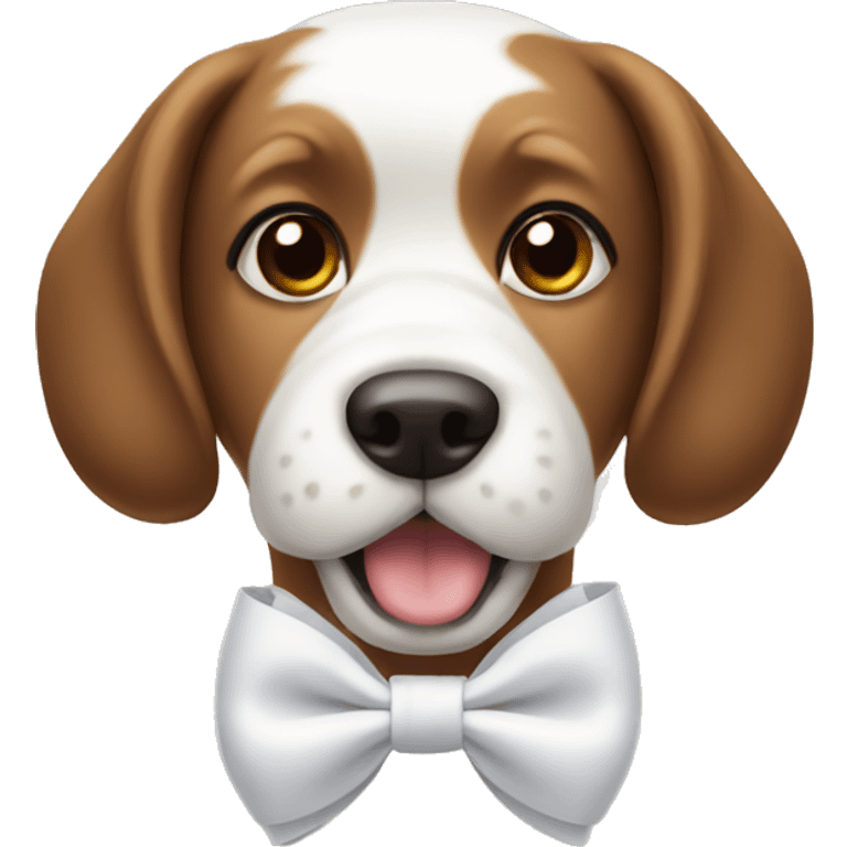 Dog with white bow emoji