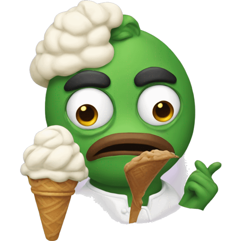 Pepe and ice cream emoji