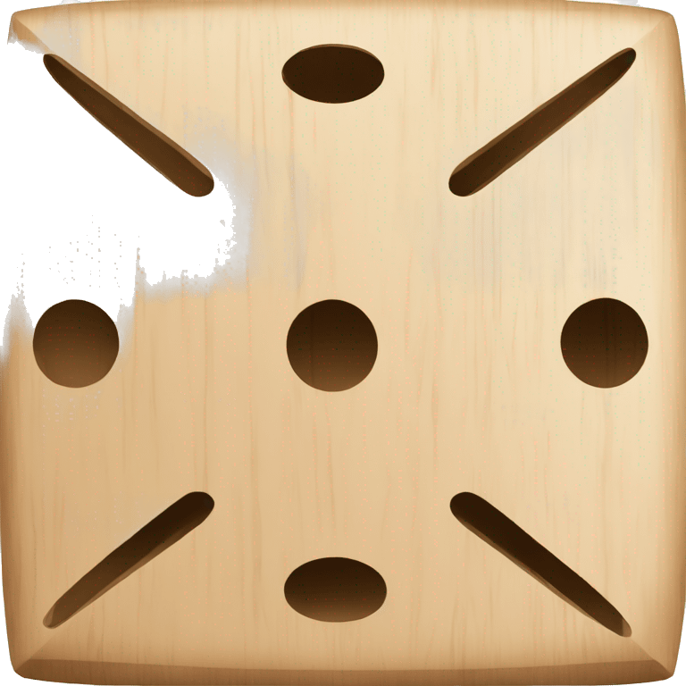 empty wooden dice without numbers emoji