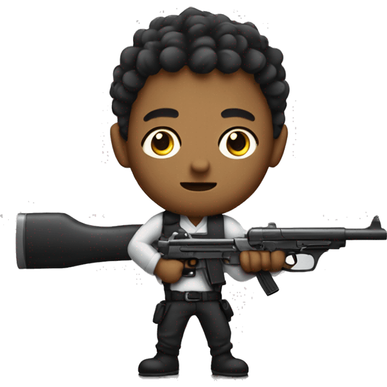 Gojo holding a gun emoji