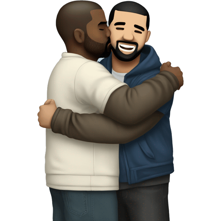 Kanye west and drake hug emoji