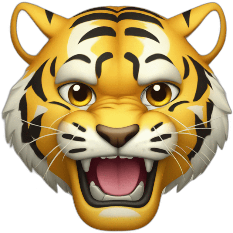 Angry yellow Tiger emoji