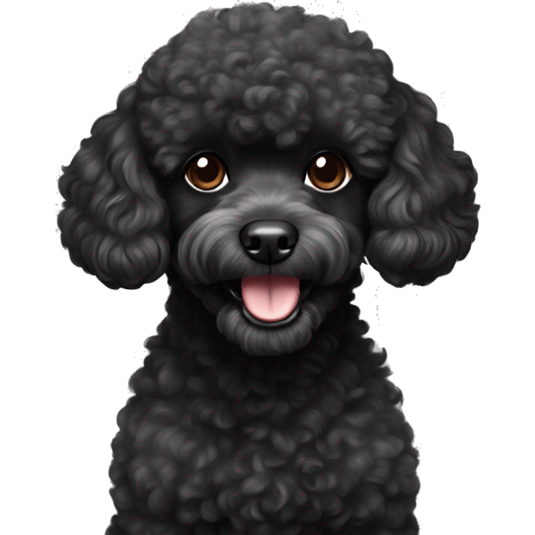 Black toy poodle emoji