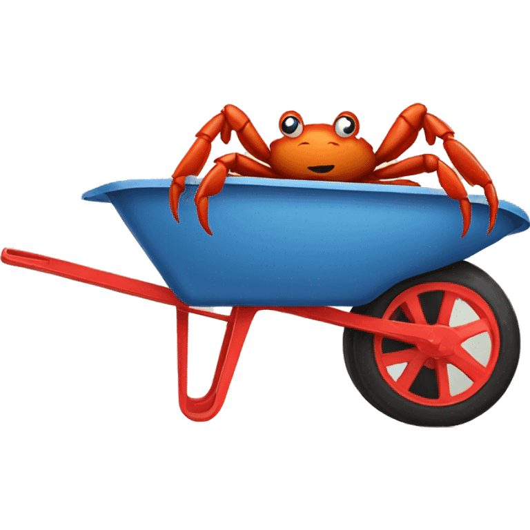 Crab in a wheelbarrow  emoji