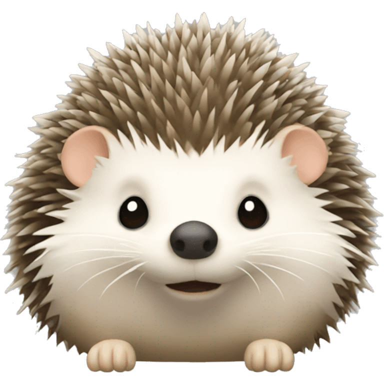 a hedgehog with a white bow on his head emoji