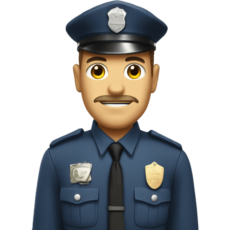 policeman with theft emoji