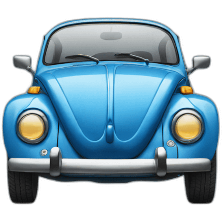 blue vw beetle emoji