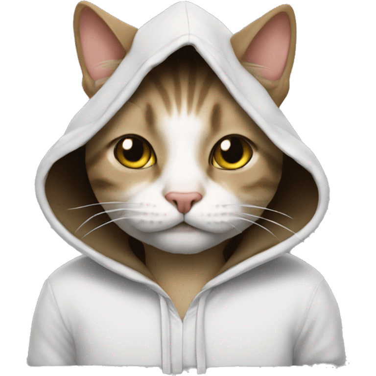 Cat in the hood emoji