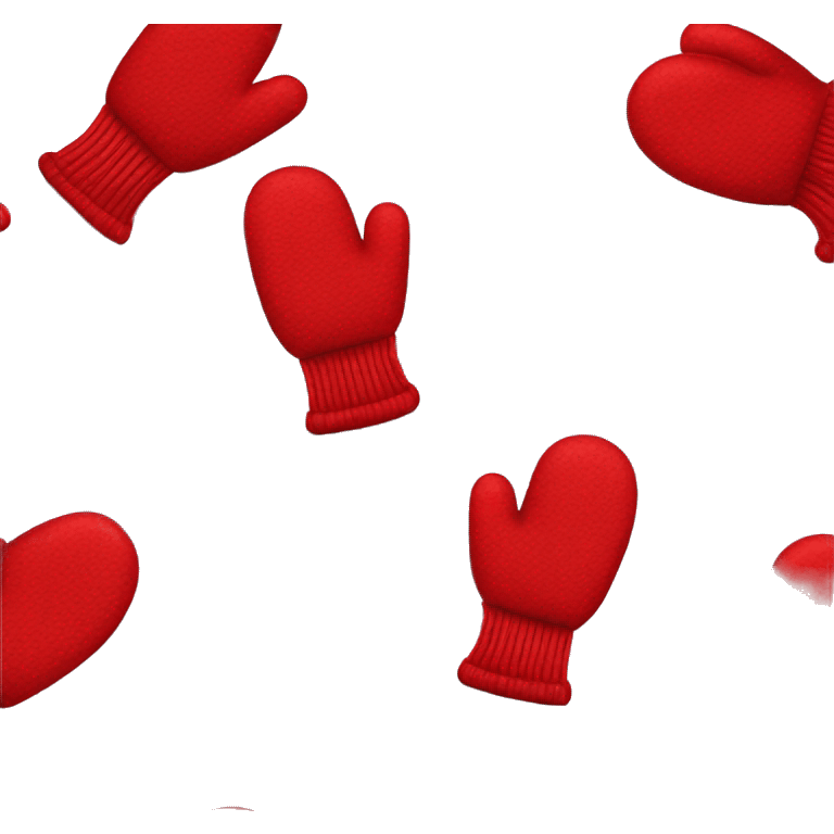 Red mittens in the form of a rose emoji