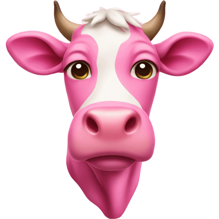 Pink cow emoji