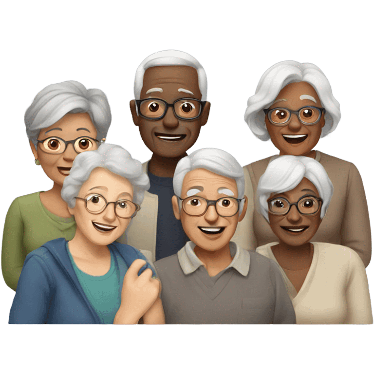 group of older adults emoji