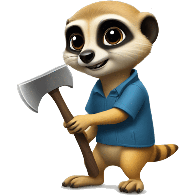 meerkat getting the axe emoji