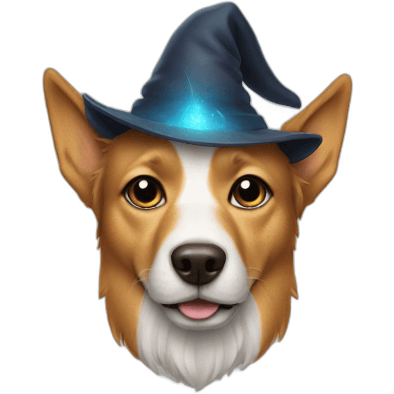 dog with a wizard hat emoji