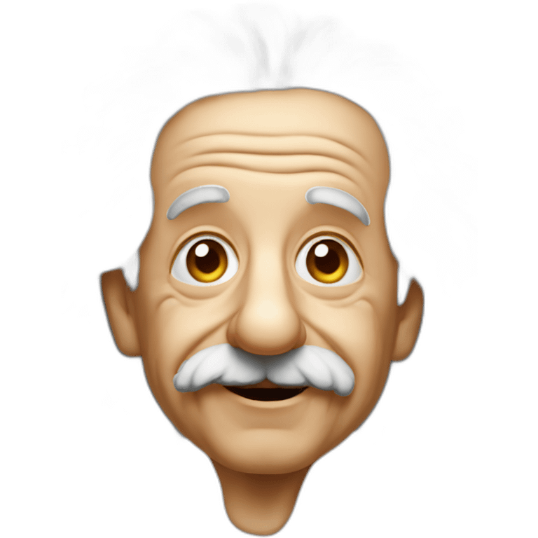 Albert Einstein apeuré emoji