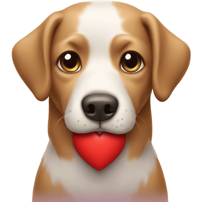 Dog with heart emoji