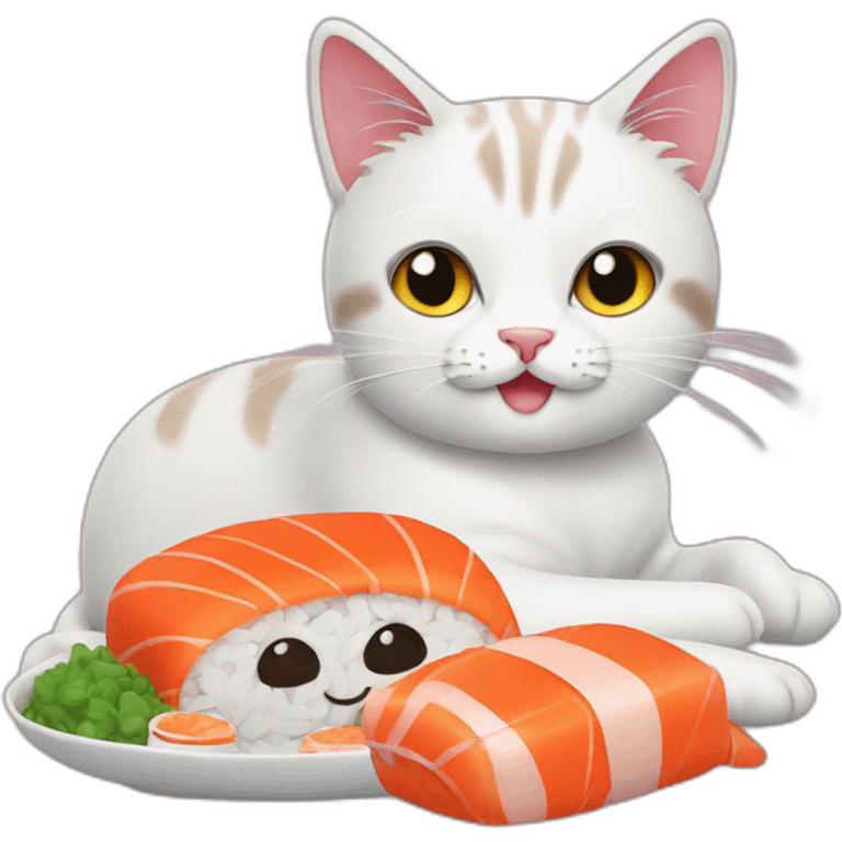 Cat with sushis emoji