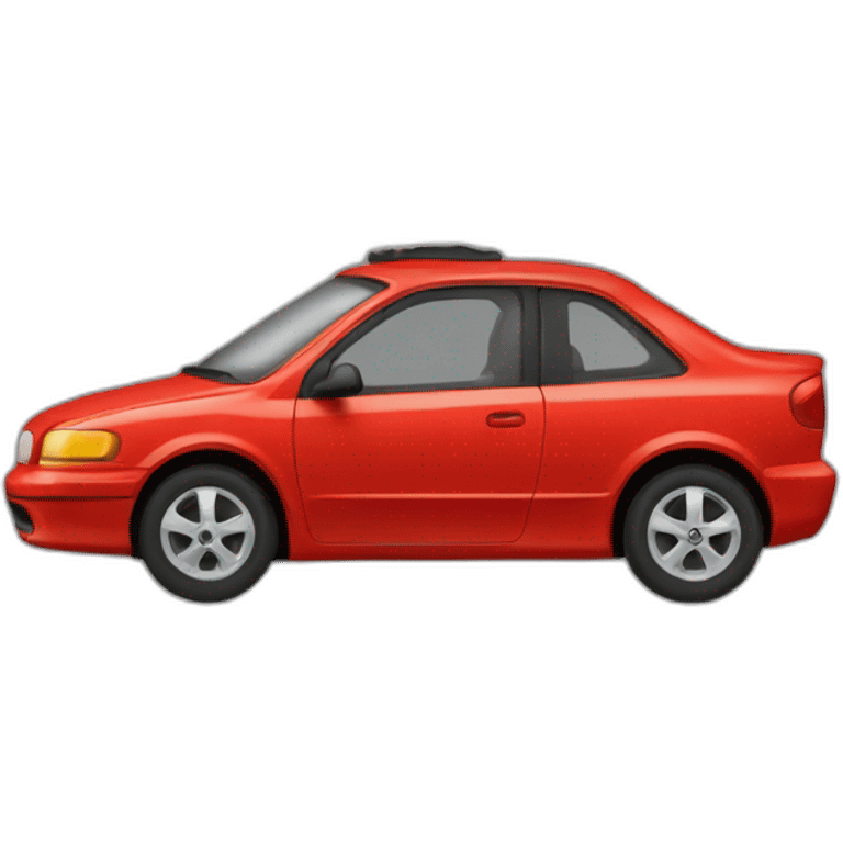 Une voiture sur un feu rouge emoji