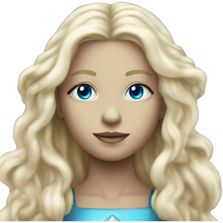 nordic pleiadian with long blonde hair and blue eyes emoji