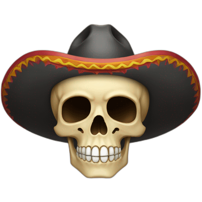 Skull in sombrero emoji